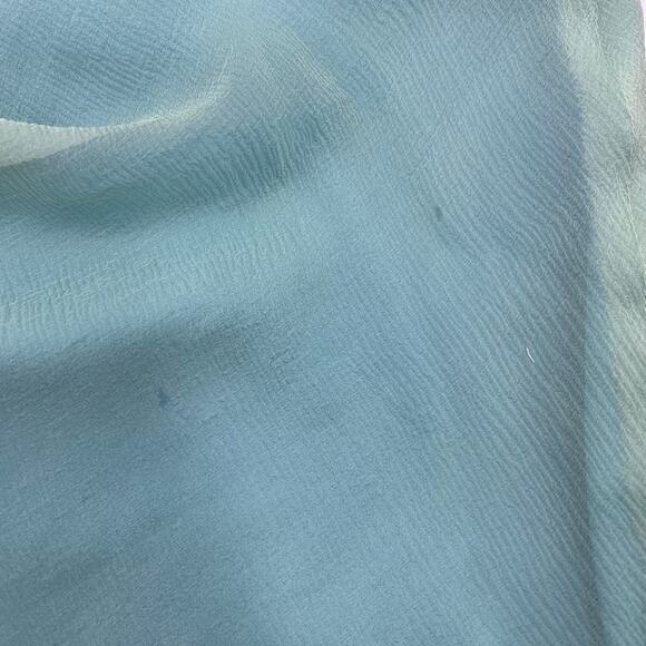 Lea Womens Vintage 90s Y2K Silk Aqua Fairy Gauze Maxi Skirt Sz M - Picture 3 of 11